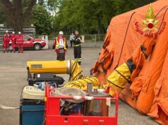 I Vigili del Fuoco di Reggio Emilia all’addestramento regionale di sabato a Reggiolo