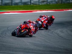 Il Ducati Lenovo Team sul podio dell’Americas GP con Bastianini, terzo. Francesco Bagnaia chiude al quinto posto