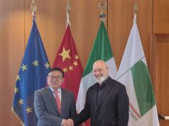 Il presidente Stefano Bonaccini ha incontrato oggi a Bologna l’ambasciatore cinese in Italia, Jia Guide