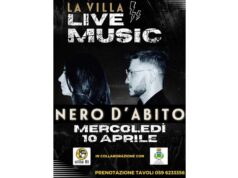 Mercoledì 10 aprile alla Villa di Campogalliano il concerto di Nero d’Abito