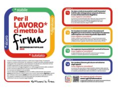 Il 25 aprile parte la campagna referendaria di Cgil “Per il lavoro* ci metto la firma”