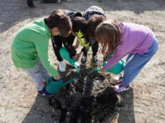 I bambini di Gualtieri hanno piantato gli alberi del futuro parco pubblico cittadino