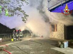 Incendio di un garage a Castel del Rio