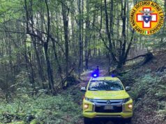Escursionista soccorsa lungo un sentiero a monte Pizzo nel comune di Lizzano in Belvedere