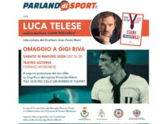 Sabato 18 maggio omaggio a Gigi Riva: Luca Telese racconta “Cuori rossoblù” al Teatro Astoria di Fiorano Modenese