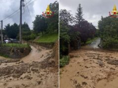 Smottamento lungo via Riolo a Palagano: intervengono i vigili del fuoco