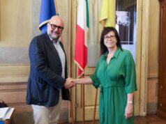 A Fabrizia Triolo il benvenuto di Mezzetti a nome della città di Modena