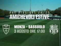 Sabato 3 agosto l’amichevole estiva tra Monza e Sassuolo