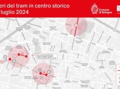 Tram, da lunedì 15 luglio i cantieri nel primo segmento di via Ugo Bassi e nel tratto alto di via dell’Indipendenza. Cambio di assetto in Riva di Reno