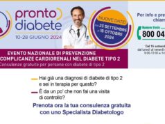Riprende “Pronto Diabete”, campagna di prevenzione delle complicanze