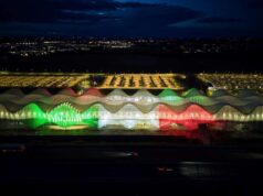 La stazione Reggio Emilia AV Mediopadana “indossa” nuovamente il tricolore