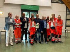 Il Presidente di AC Reggiana Carmelo Salerno in visita alla Croce Verde