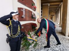 Cerimonia a San Cataldo per Mario Del Monte, sindaco di Modena tra il 1980 e il 1987