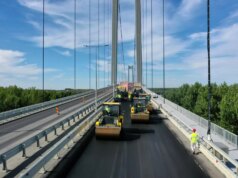 Webuild, sul Ponte di Braila riasfaltatura con miscela ultraresistente