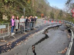 Frana sulla 325, aperto il cantiere per consolidare il versante