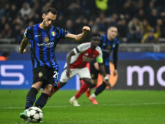 Calhanoglu su rigore, a San Siro Inter-Arsenal 1-0