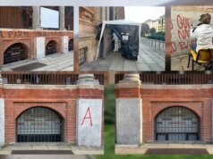 Laser rimuove i graffiti dalla facciata storica della Statale di Milano