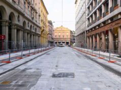 Tram Bologna, riaperto ai pedoni il primo tratto di via Ugo Bassi
