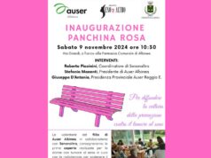 Sabato mattina, ad Albinea, s’inaugura la panchina rosa