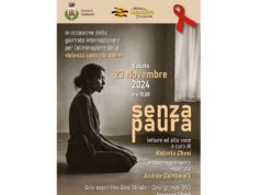 Giornata internazionale contro la violenza sulle donne, Roberta Chesi a Casalgrande con ‘Senza Paura’