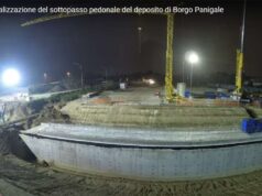 Tram, il video in time lapse della realizzazione del sottopasso pedonale di Borgo Panigale