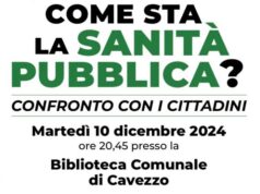 Il 10 dicembre a Cavezzo un incontro sullo stato della sanità pubblica