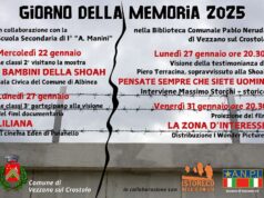 Giorno della Memoria a Vezzano sul Crostolo: una serie di iniziative per non dimenticare