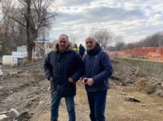 Sopralluogo del Sindaco Daviddi a Veggia nell’area di messa in sicurezza degli argini del Secchia e di riqualificazione della pista ciclabile