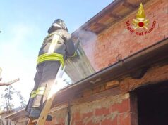 Incendio di un basso servizio a Quattro Castella