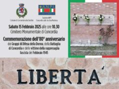 Sabato a Concordia commemorazione dei fatti resistenziali del febbraio 1945