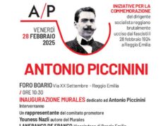 Reggio Emilia: un murale per Antonio Piccinini a 101 anni dal suo assassinio per mano fascista