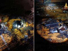 Incendio campo da pallacanestro ieri sera a Bologna