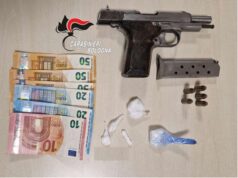 Bologna: 54enne straniero trovato con una pistola calibro 9×19 con relativo munizionamento, droga e soldi