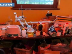 Grande laboratorio di metanfetamina in casa, arrestato studente a Novara