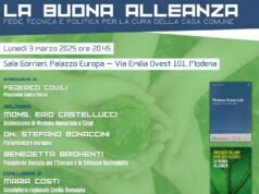 “La buona alleanza”: domani sera a Palazzo Europa si parla di ambiente con Stefano Bonaccini e il vescovo Erio Castellucci