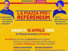 La piazza per i referendum, sabato 12 aprile talk e musica in piazza Grande a Modena