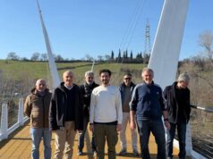 Casalgrande: riapertura al pubblico della passerella sul Secchia parte del percorso Natura, ieri il sopralluogo