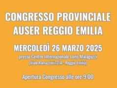 Mercoledì a Reggio Emilia l’XI Congresso provinciale Auser