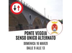 Senso unico alternato domenica mattina sul ponte della Veggia