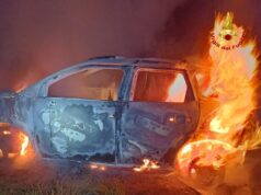 Campegine: a fuoco nella notte auto con cassaforte