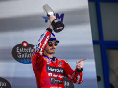 Francesco Bagnaia ed il Ducati Lenovo Team sul podio di Jerez grazie al terzo posto in gara