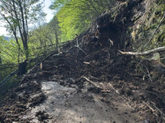 Chiusa la SP 55 “Case Forlai” 1° tronco nel territorio del Comune di Alto Reno Terme