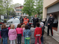 Un giorno da baby carabinieri per i bambini della materna San Giuseppe di Scandiano