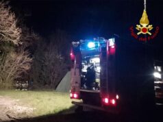 Fanano: cervo impigliato in un telo, liberato dai vigili del fuoco