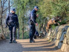 Controlli anti droga della Polizia locale di Modena nei parchi cittadini