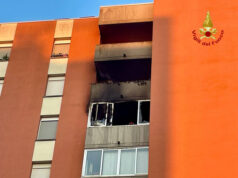 Appartamento a fuoco in un palazzo ad Imola