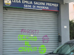 Nuovo attacco vandalico contro la sede della Lega in via Gobetti a Modena