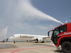 Aeroporto di Bologna accoglie per la prima volta in Italia l’A350 della compagnia Emirates