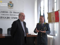 Il Vescovo S.E. Mons. Morandi oggi in visita ai finanzieri del Comando provinciale di Reggio Emilia