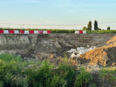 SP 12 “Basso Reno”, in corso i lavori di ripristino della strada al km 9+500 nel territorio del Comune di Galliera
